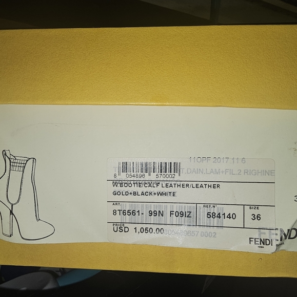 FENDIMetallic Leather Ankle Boots - Picture 5 of 7